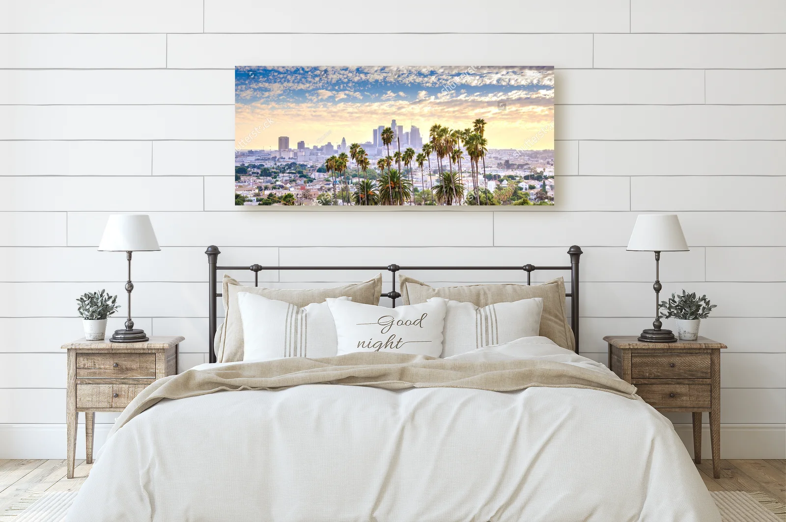 Zachód słońca nad Los Angeles w pastelowych odcieniach