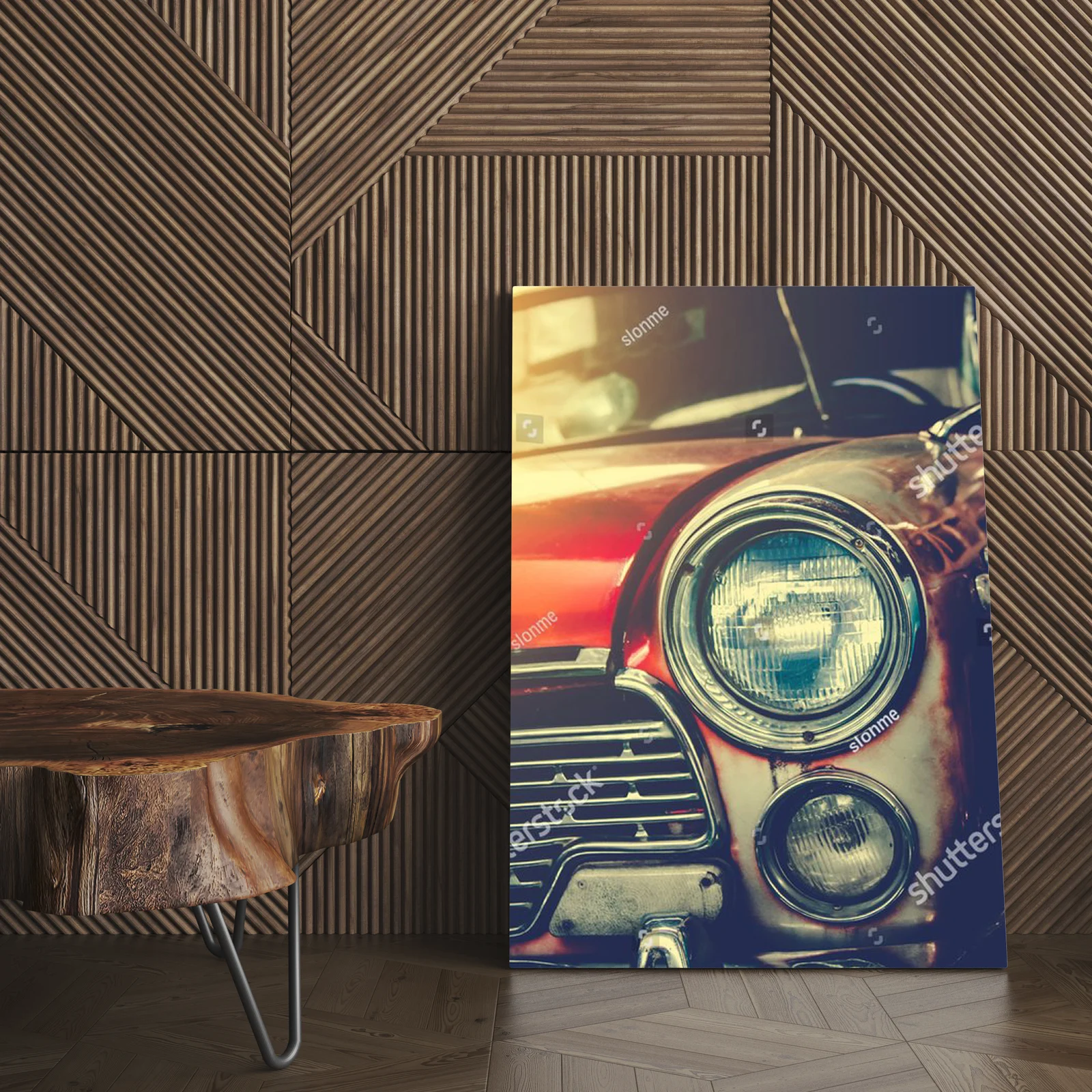 Retro lampa samochodowa w eleganckim stylu