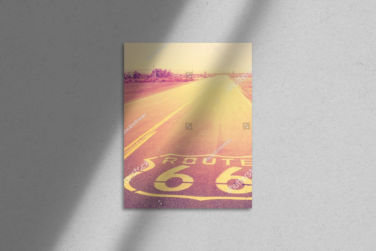 Nostalgiczny zachód słońca nad Route 66