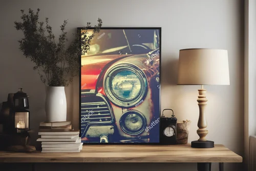Retro lampa samochodowa w eleganckim stylu