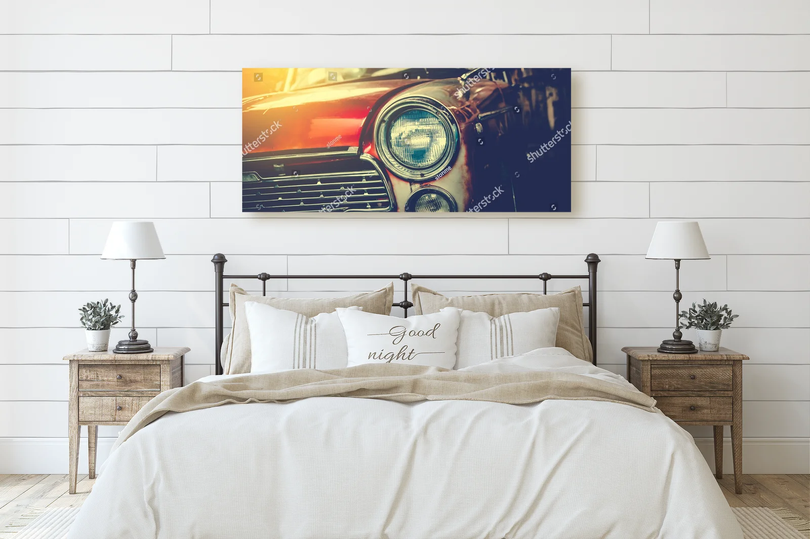 Retro lampa samochodowa w eleganckim stylu