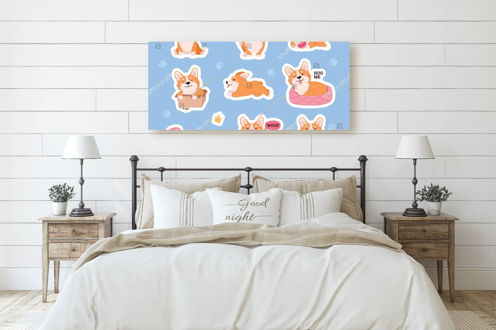Wesołe Corgi w pastelowych odcieniach