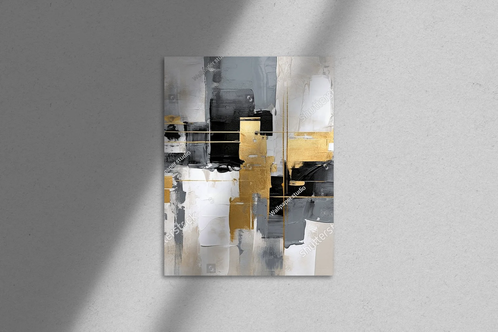 Geometryczne kształty w złotych odcieniach