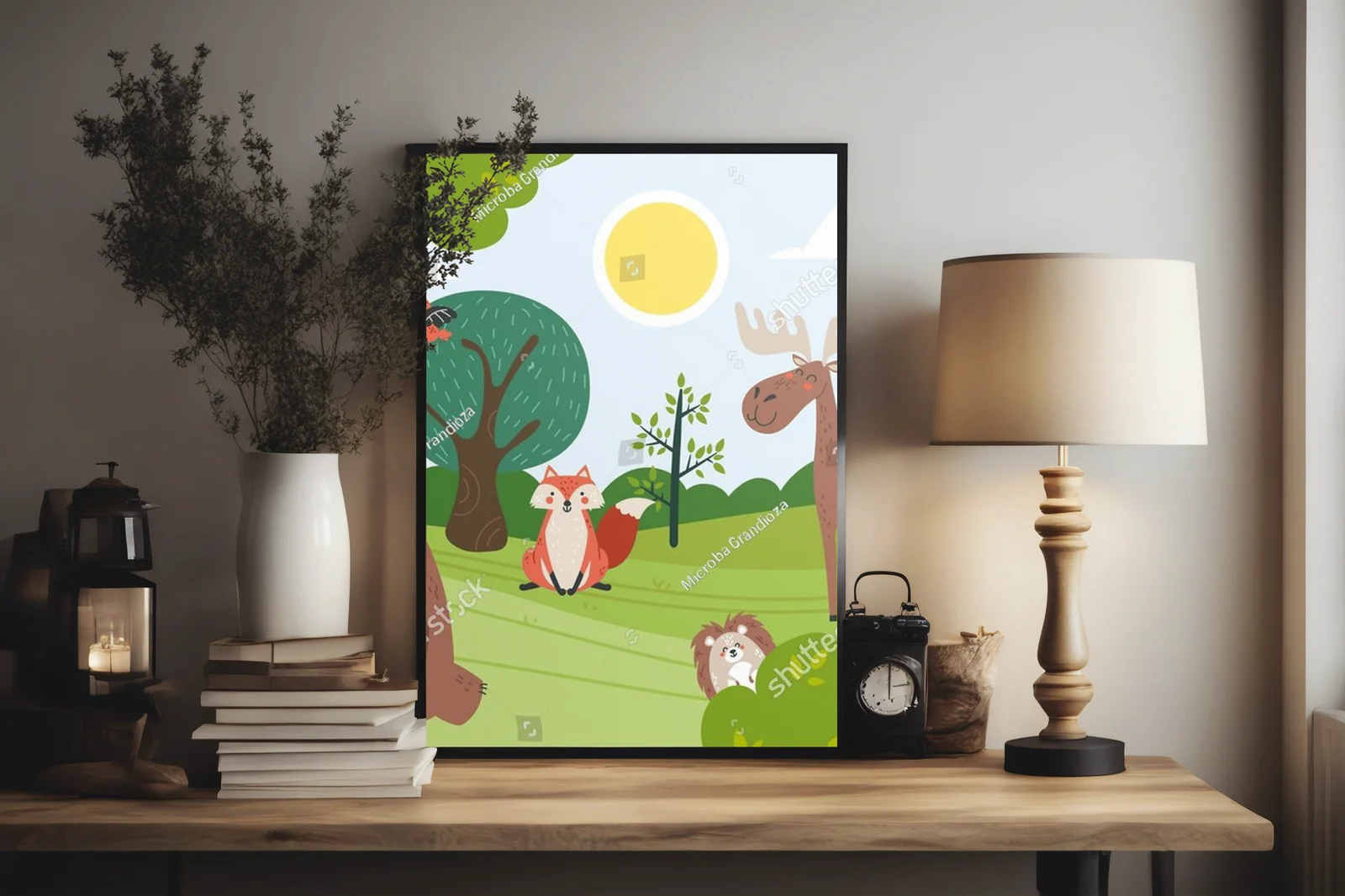 Urocze leśne stworzenia w pastelowej aranżacji
