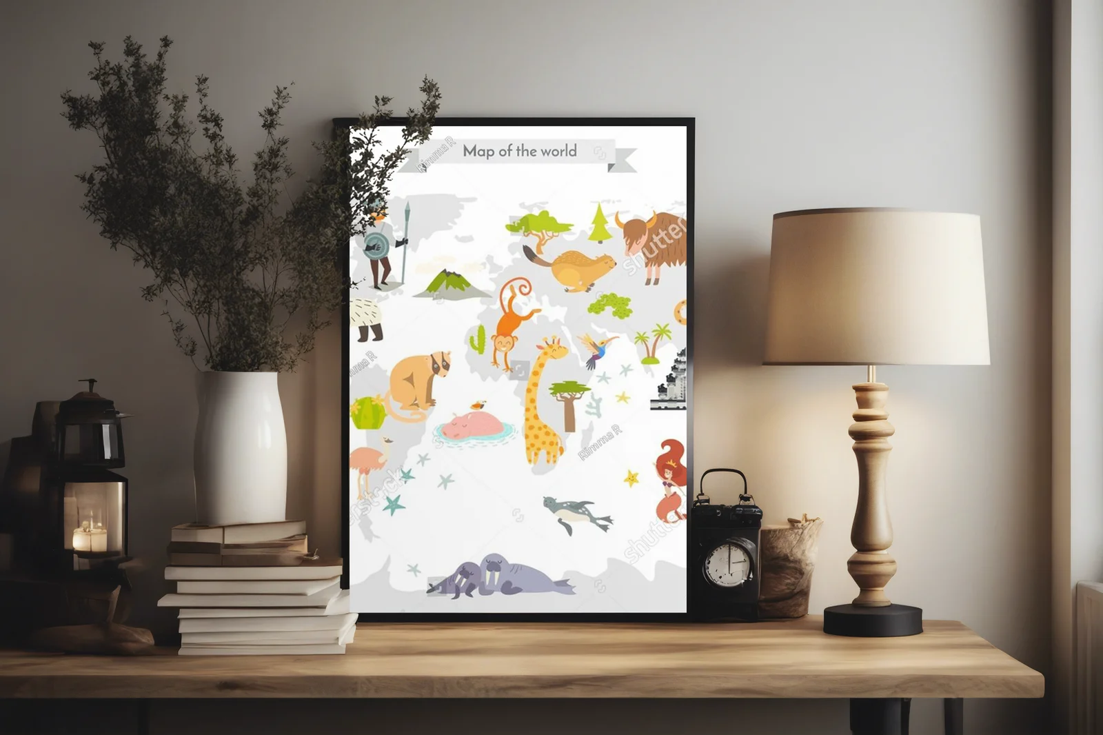 Kolorowa mapa świata na radosne chwile dzieciństwa