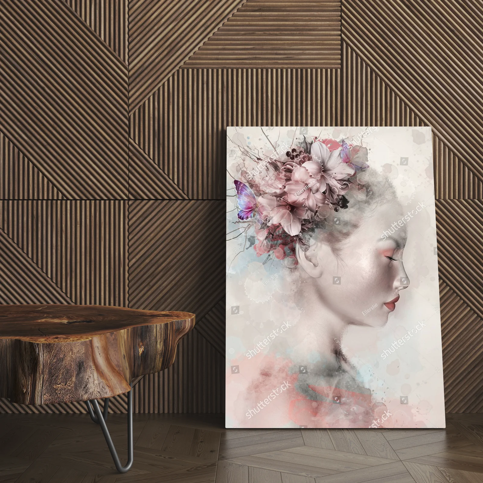 Romantyczny portret kobiety z liliami w tle