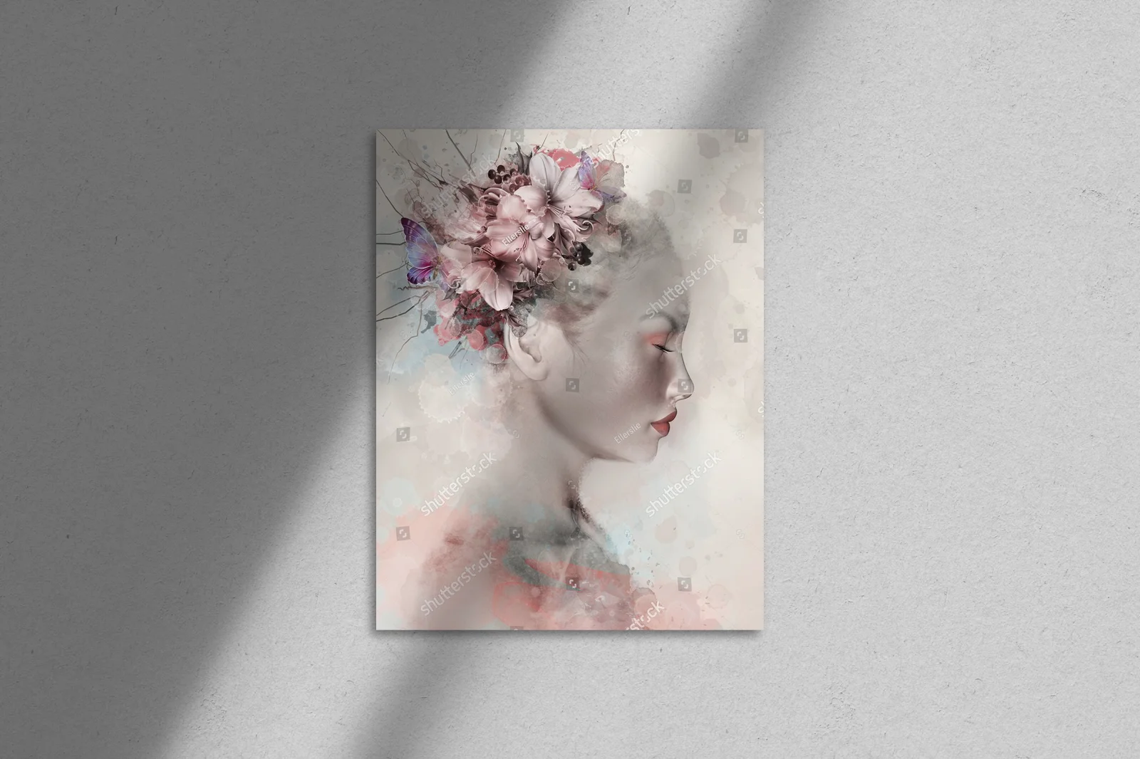 Romantyczny portret kobiety z liliami w tle