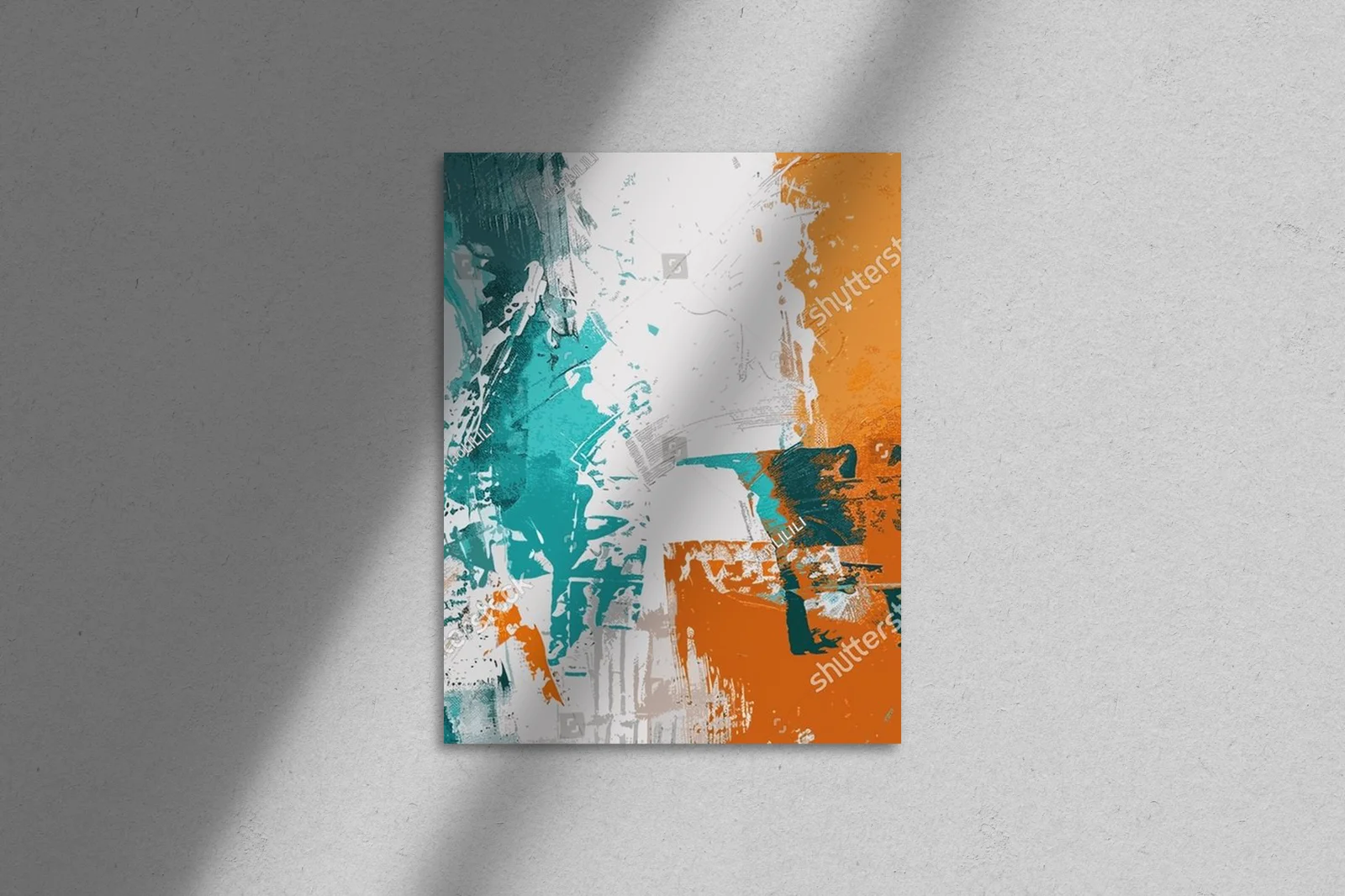Geometryczne złote akcenty w odcieniach pastelowych