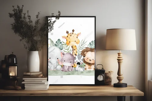 Safari w akwarelowym raju z dzikimi zwierzętami
