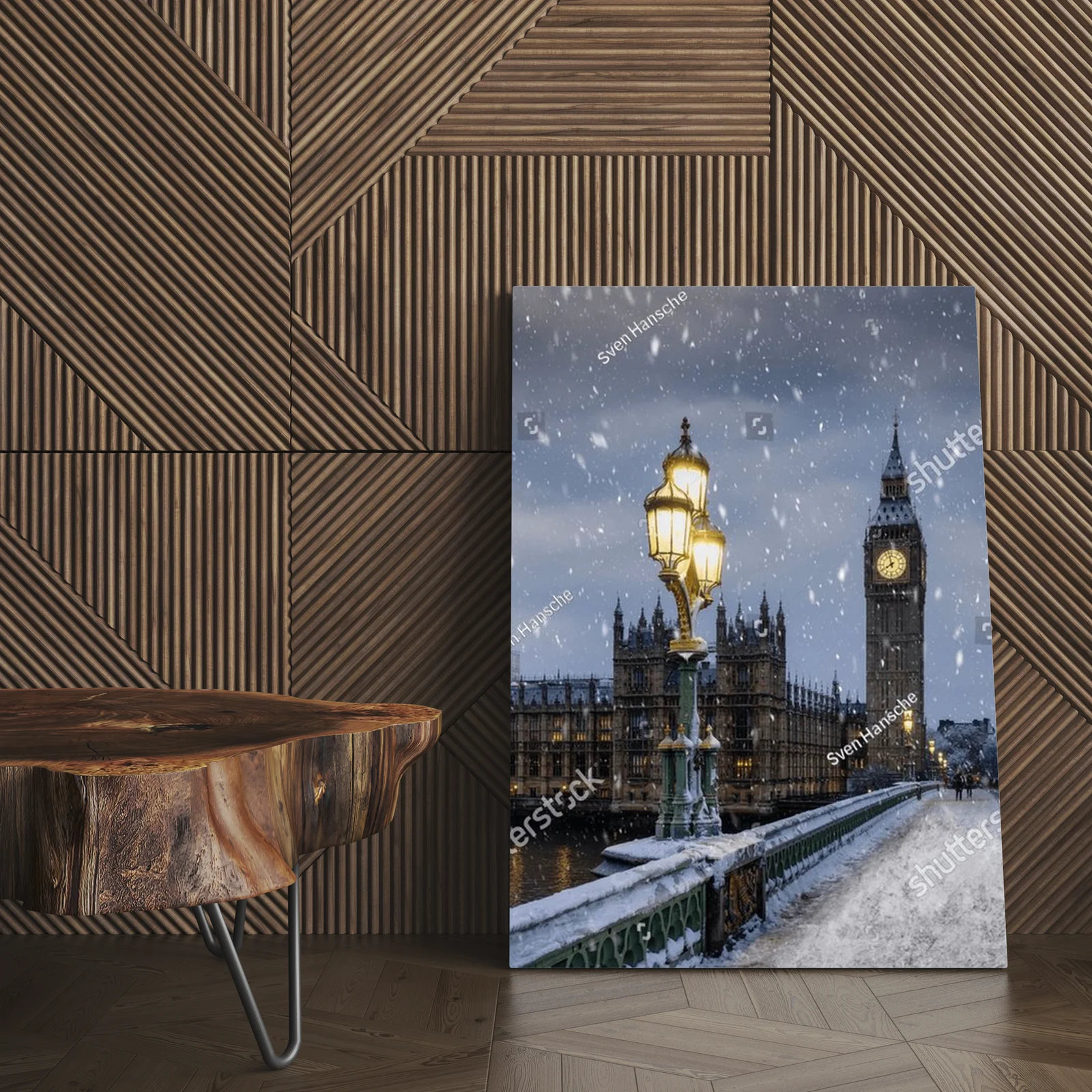 Zimowy widok Westminsterskiego Mostu w Londynie