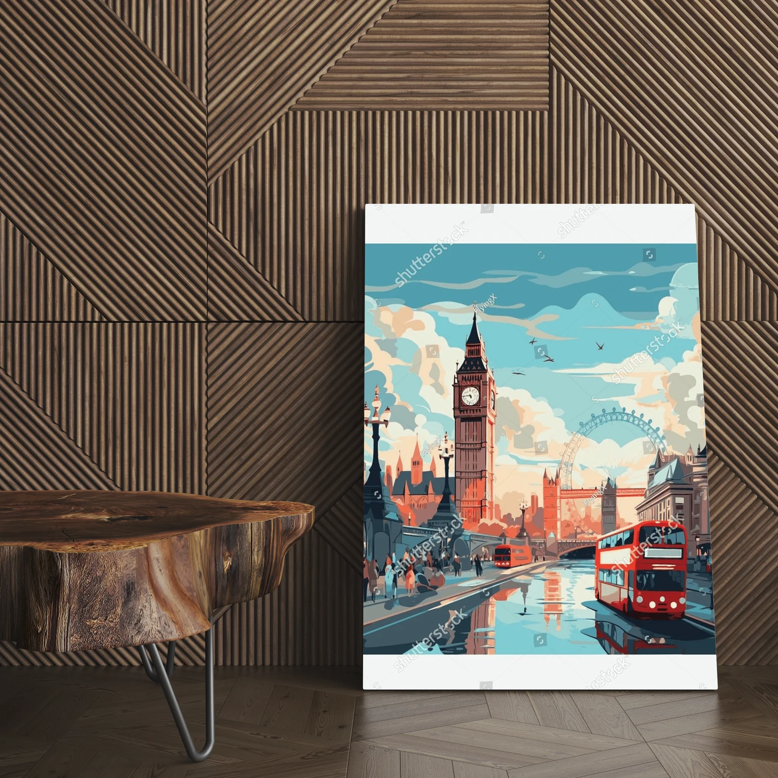Wspaniała ilustracja Londyńskiego Zegarowego Krajobrazu