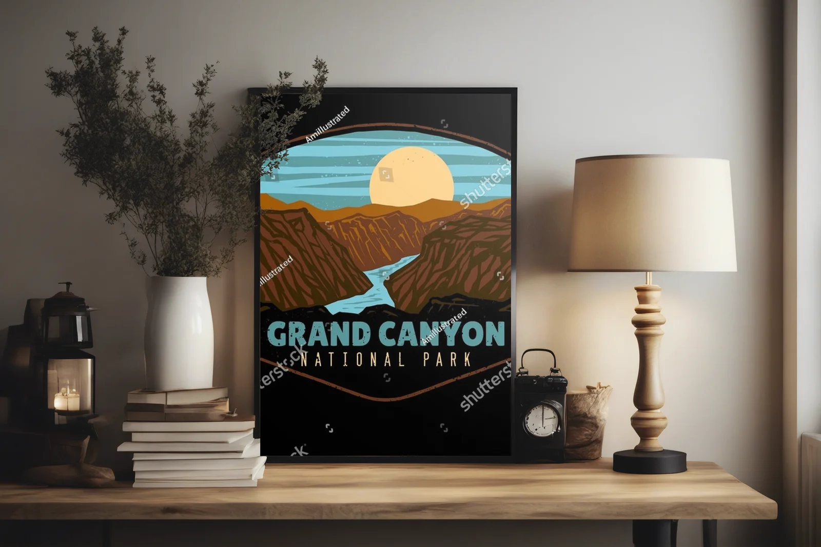 Urokliwy krajobraz Grand Canyon w głębokich barwach