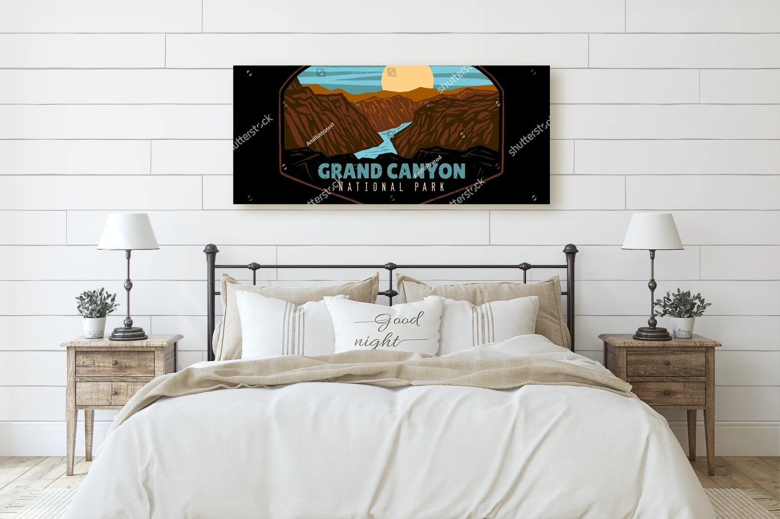 Urokliwy krajobraz Grand Canyon w głębokich barwach