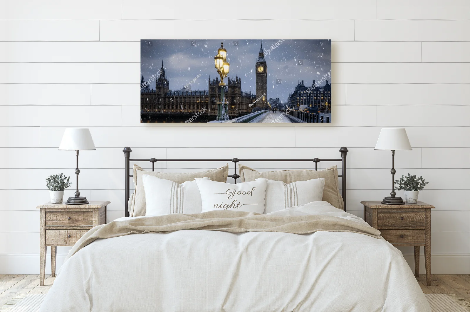 Zimowy widok Westminsterskiego Mostu w Londynie