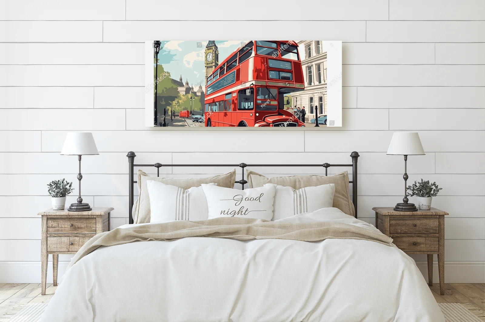 Zimowa panorama Londynu w retro stylu