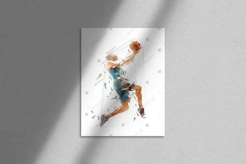 Dynamiczny sport w geometrycznych kształtach