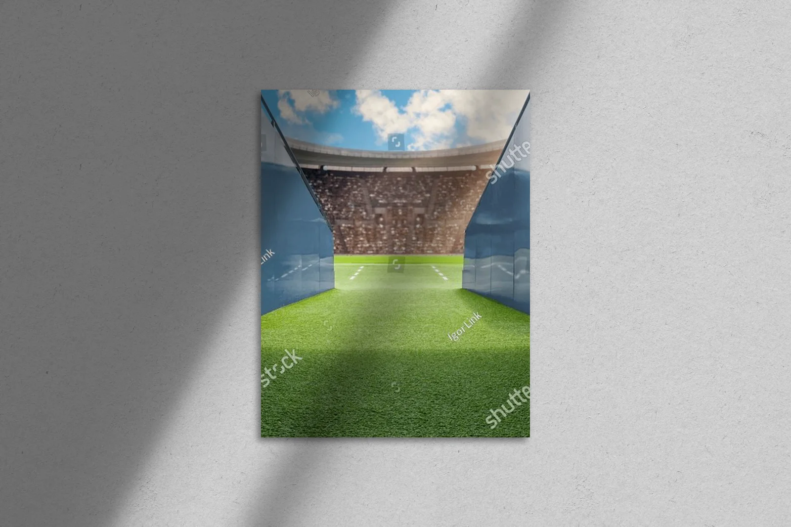 Emocjonujący stadion w głębokich odcieniach