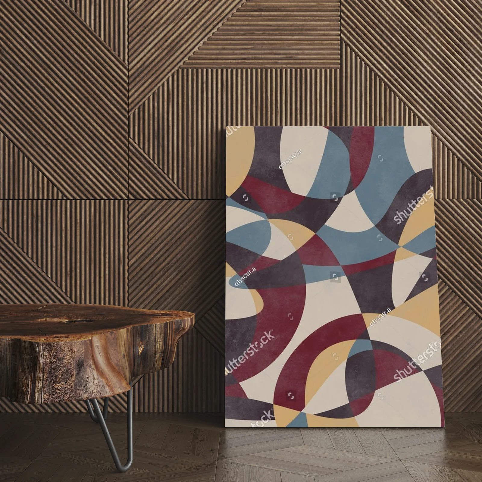 Nowoczesna ilustracja z geometrycznym akcentem