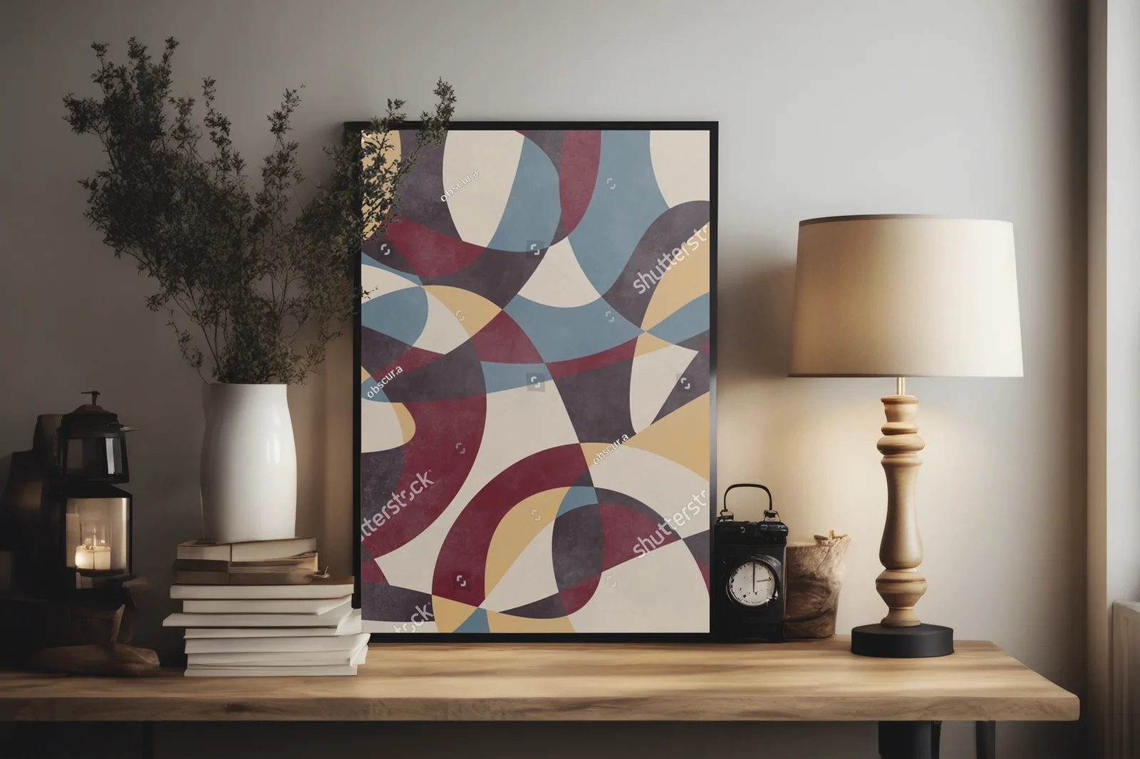 Nowoczesna ilustracja z geometrycznym akcentem