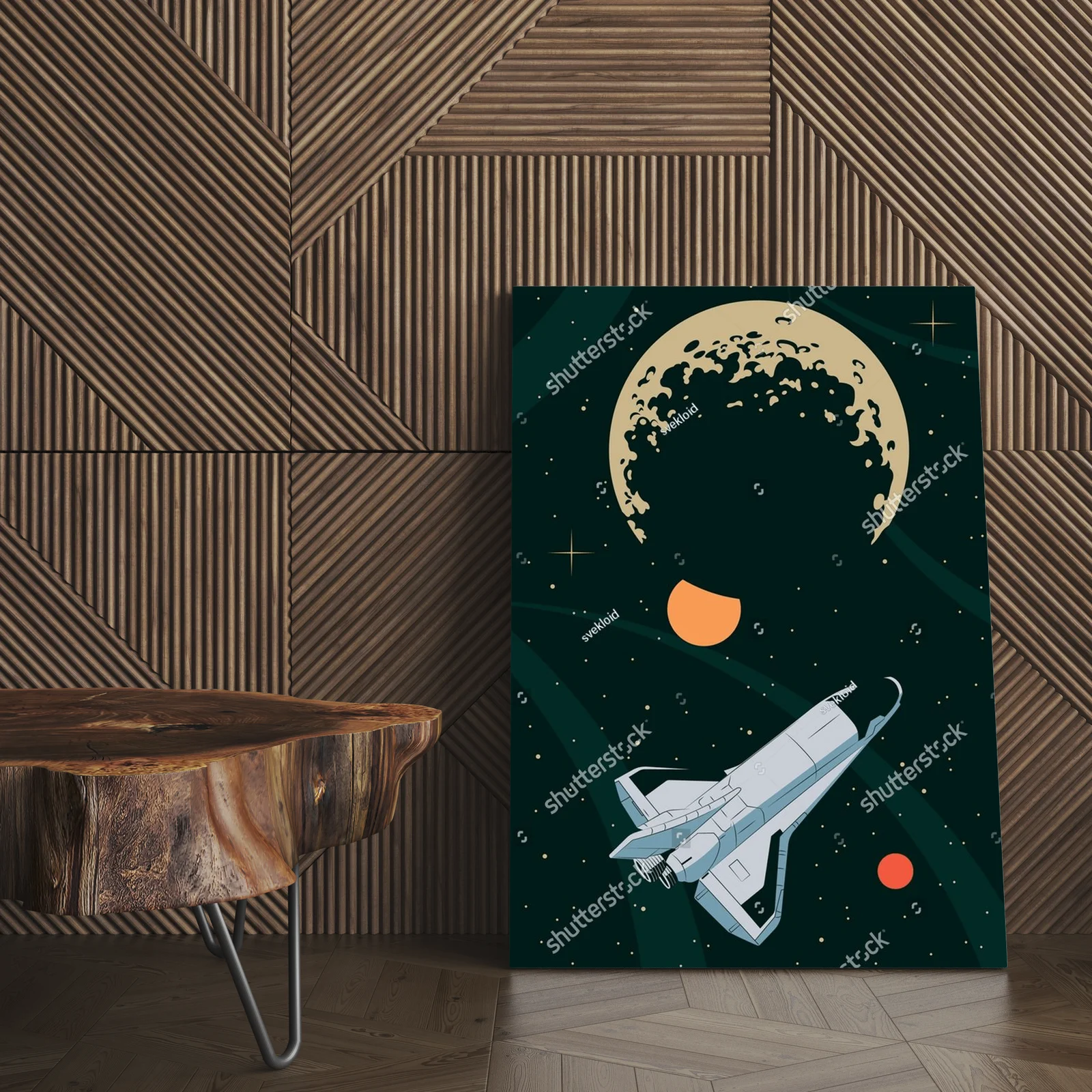 Retro planetarium w galaktycznych barwach
