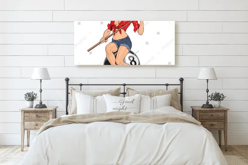 Pin Up Girl w Billiardowej Aranżacji