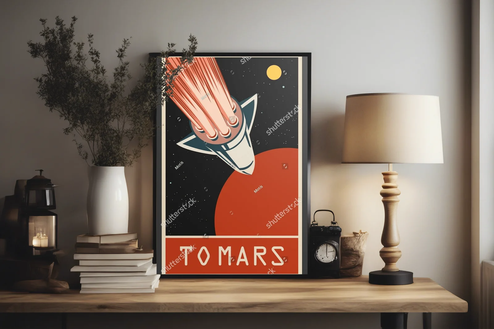 Kosmiczna podróż do Marsa w retro stylu