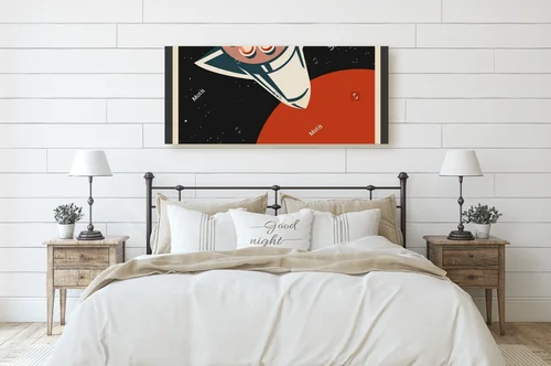 Kosmiczna podróż do Marsa w retro stylu