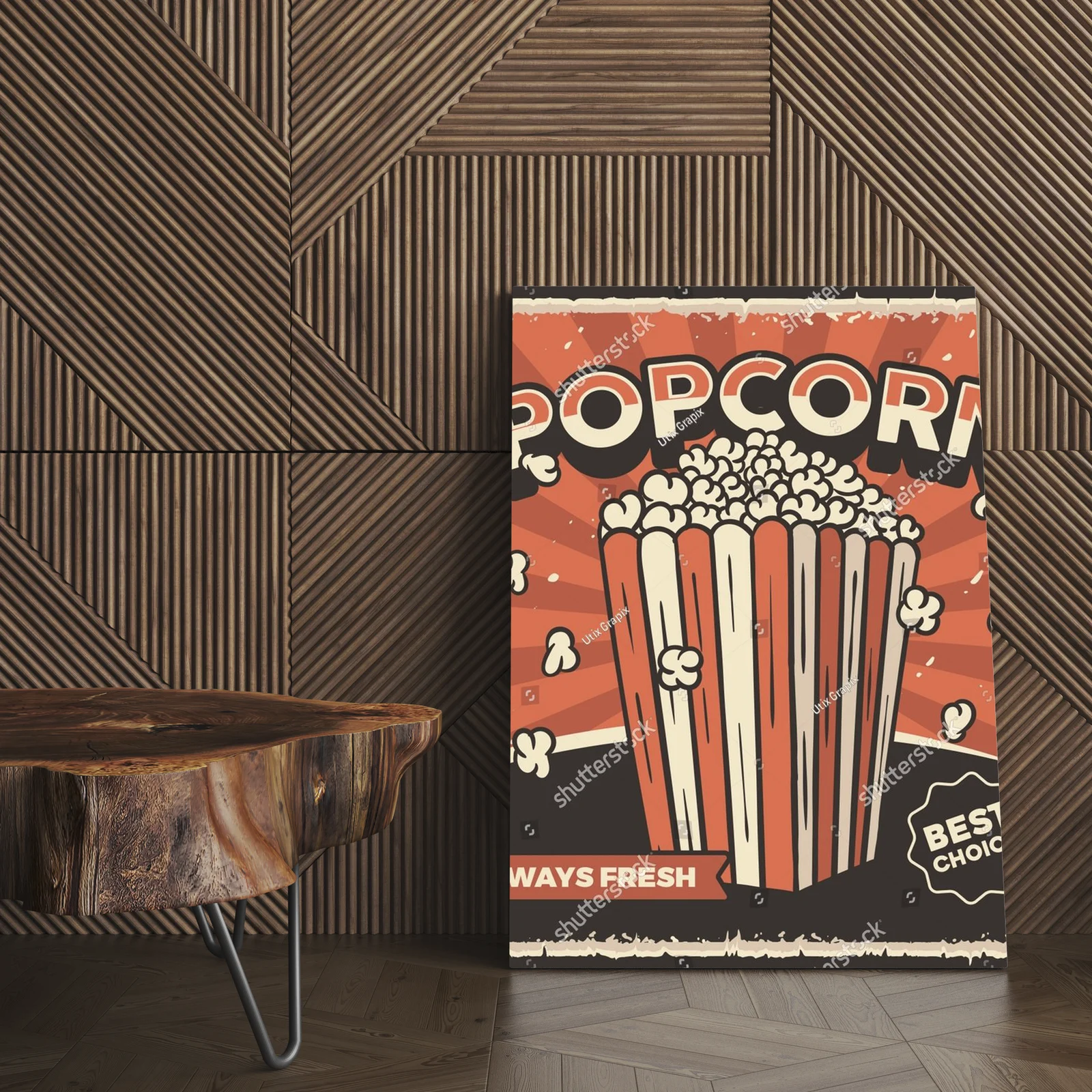 Retro Popcorn: Ekspresja Kina w Aksamitnych Barwach