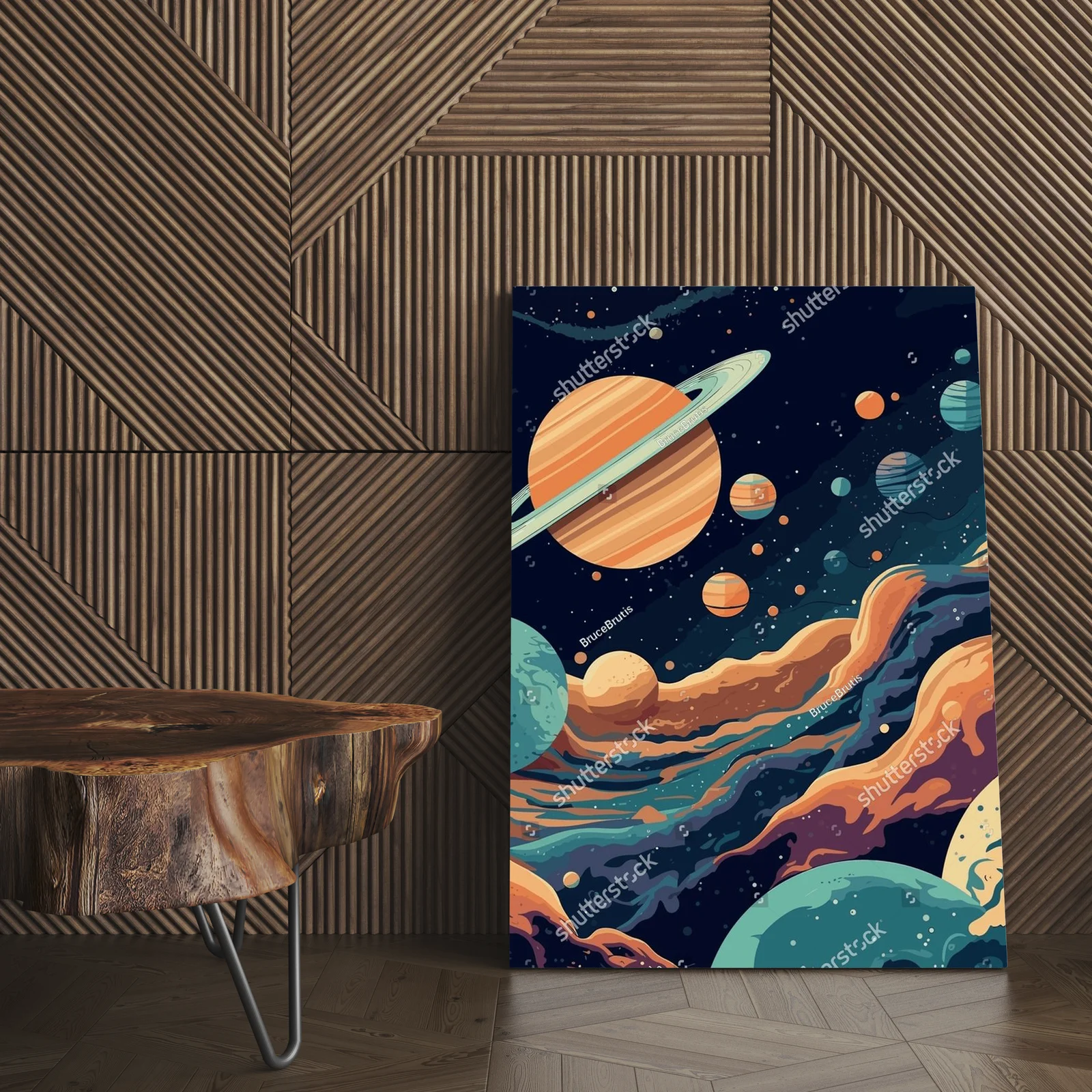 Kosmiczna podróż w retro stylu: ilustracje planet