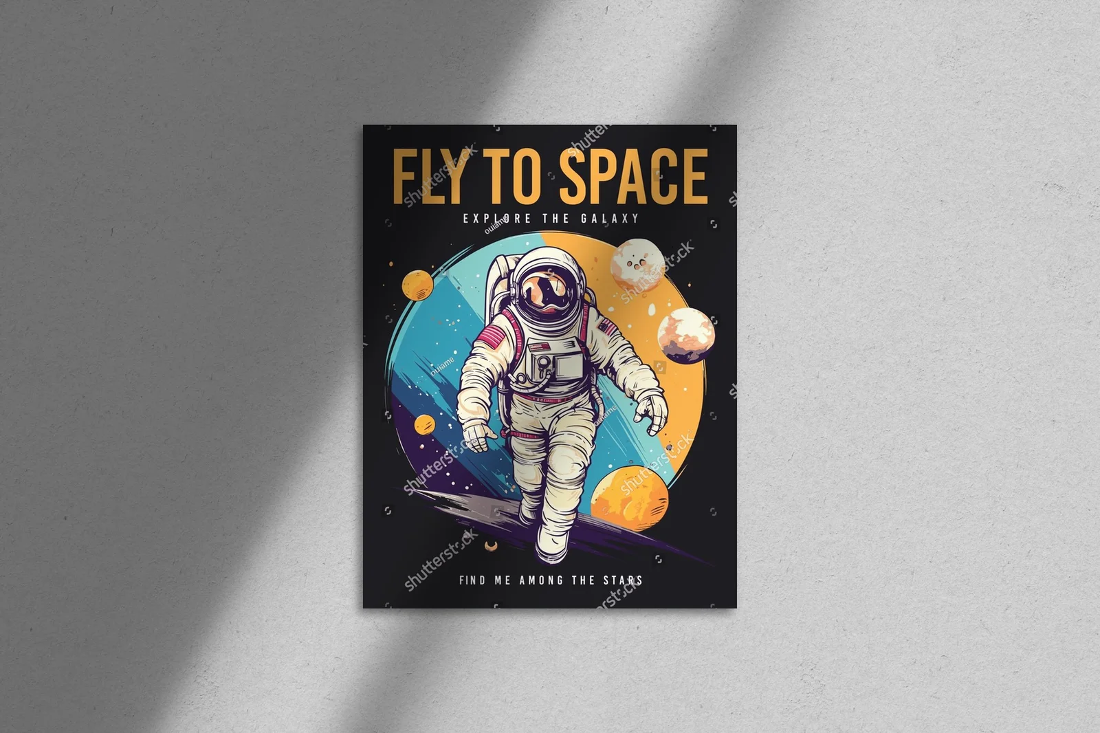 Kosmiczny astronom w retro stylu