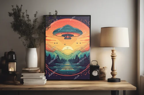 Kosmiczne podróże w retro sci-fi stylu