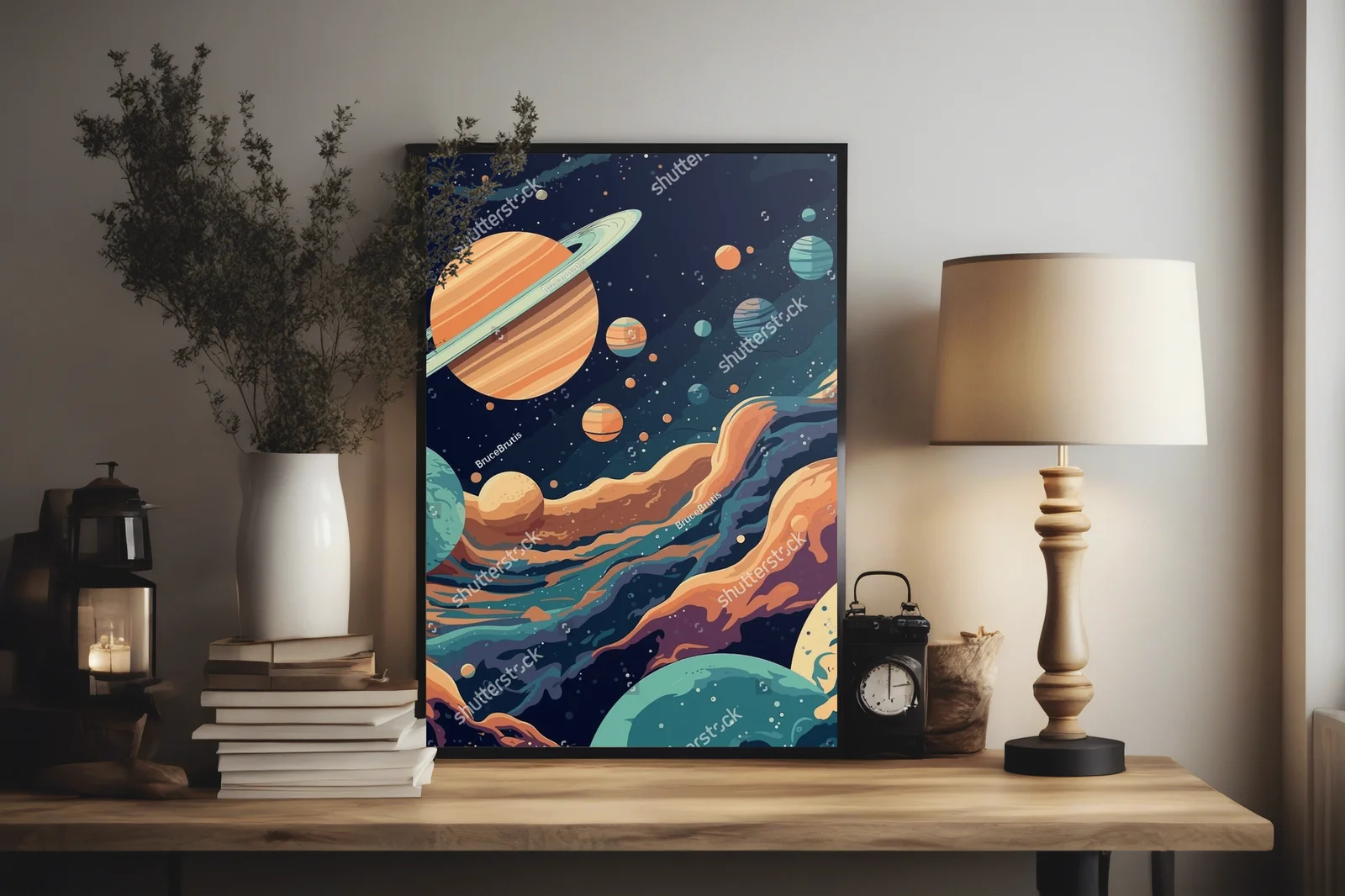 Kosmiczna podróż w retro stylu: ilustracje planet