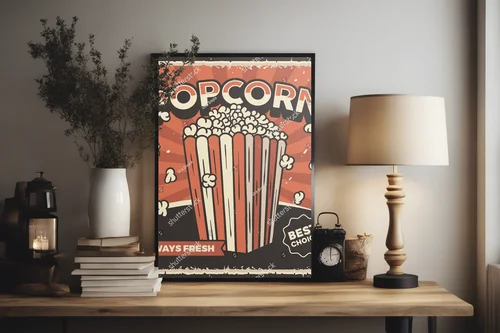 Retro Popcorn: Ekspresja Kina w Aksamitnych Barwach