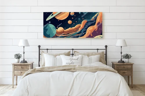 Kosmiczna podróż w retro stylu: ilustracje planet