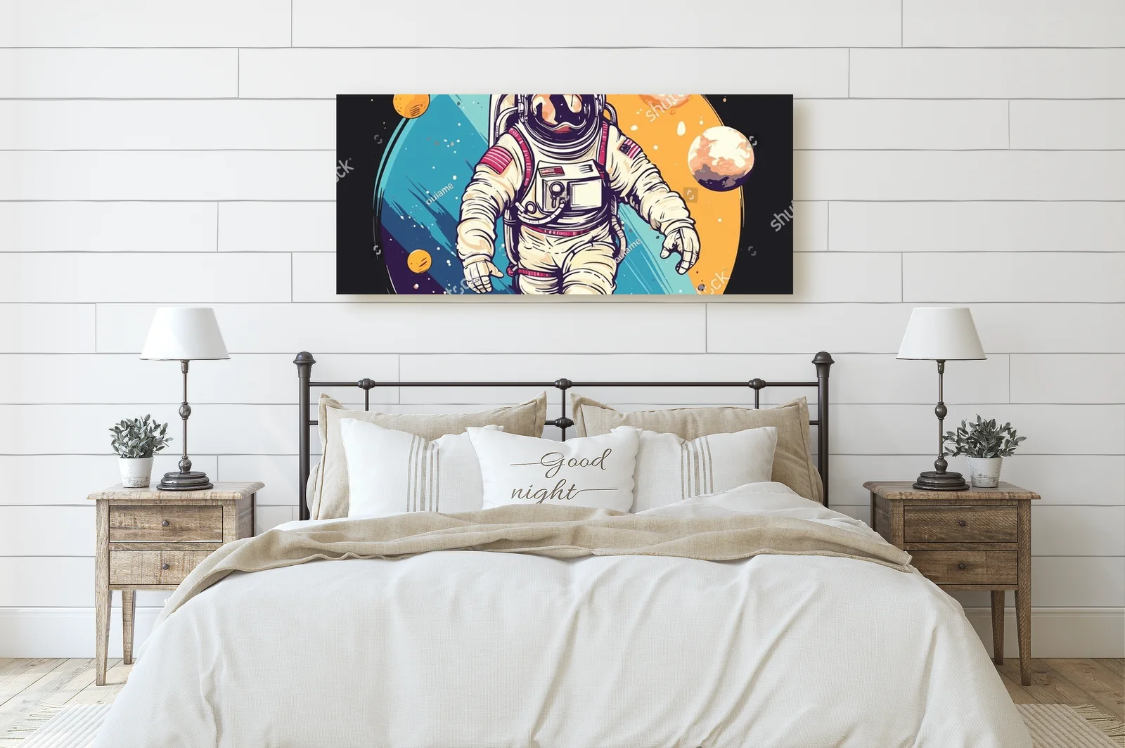 Kosmiczny astronom w retro stylu