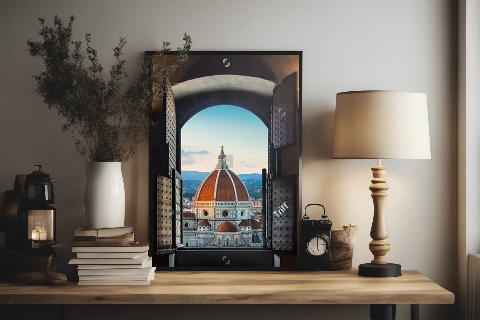 Romantyczny widok na bazylikę Florencji
