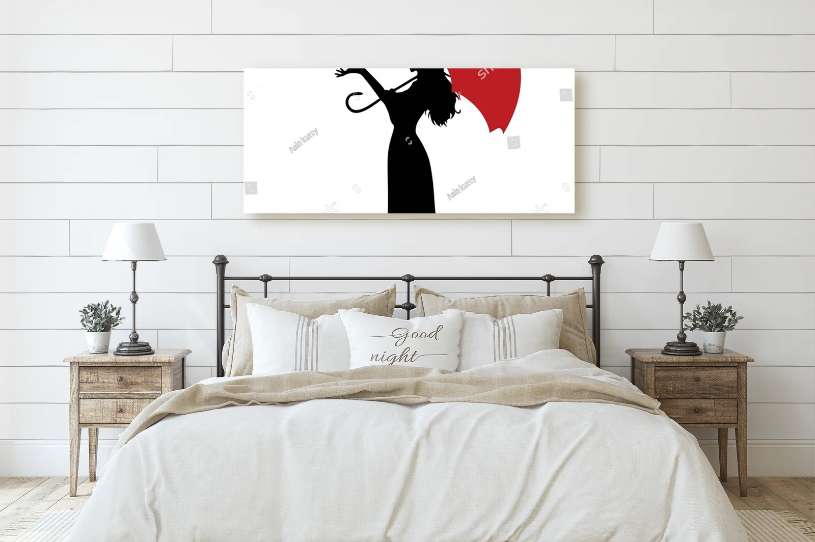 Elegancka sylwetka dziewczynki z parasolką