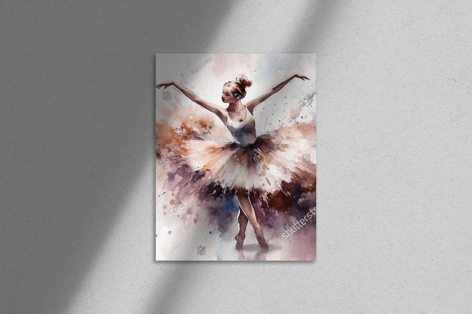 Balerina tańcząca w harmonijnych pastelowych odcieniach