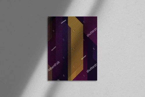 Nowoczesne geometryczne kompozycje w intensywnych barwach