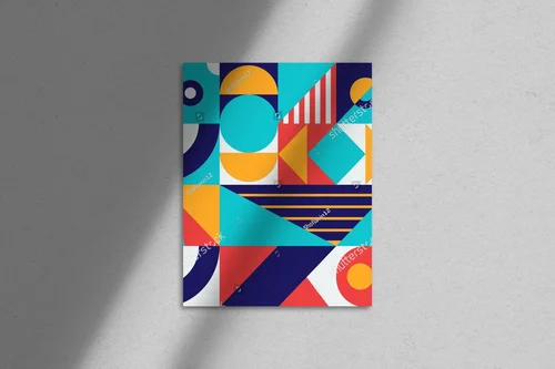 Minimalistyczna geometria w dynamicznych kolorach