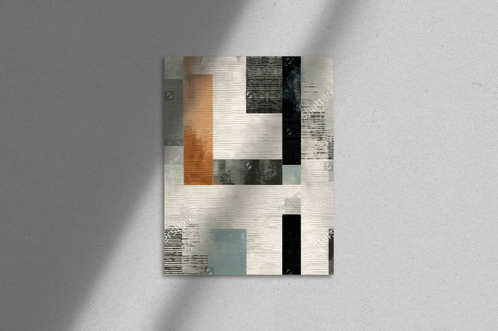 Abstrakcyjne geometryczne arcydzieło w pastelowych odcieniach
