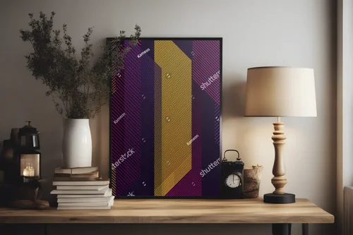 Nowoczesne geometryczne kompozycje w intensywnych barwach
