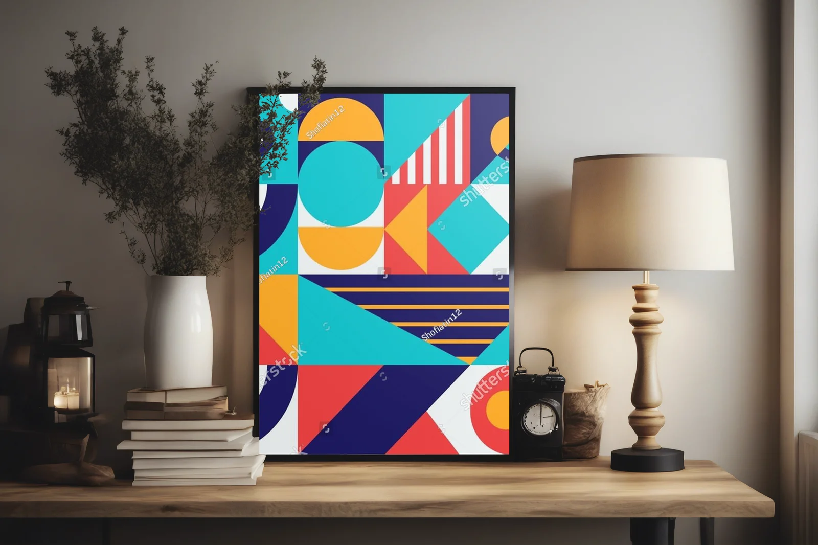 Minimalistyczna geometria w dynamicznych kolorach