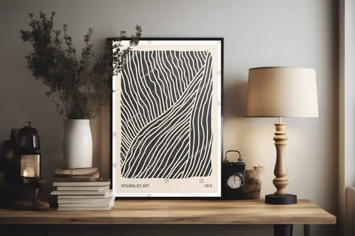 Geometriczna kompozycja linii w pastelowych odcieniach