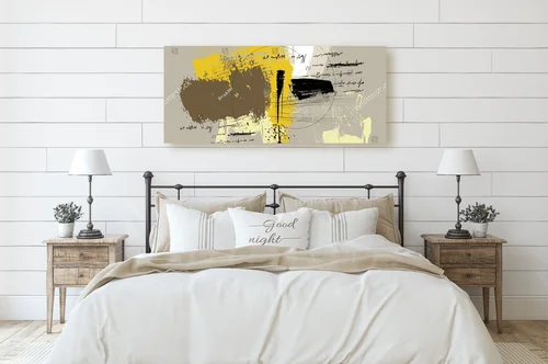 Abstract oil painting in serene earthy tones
