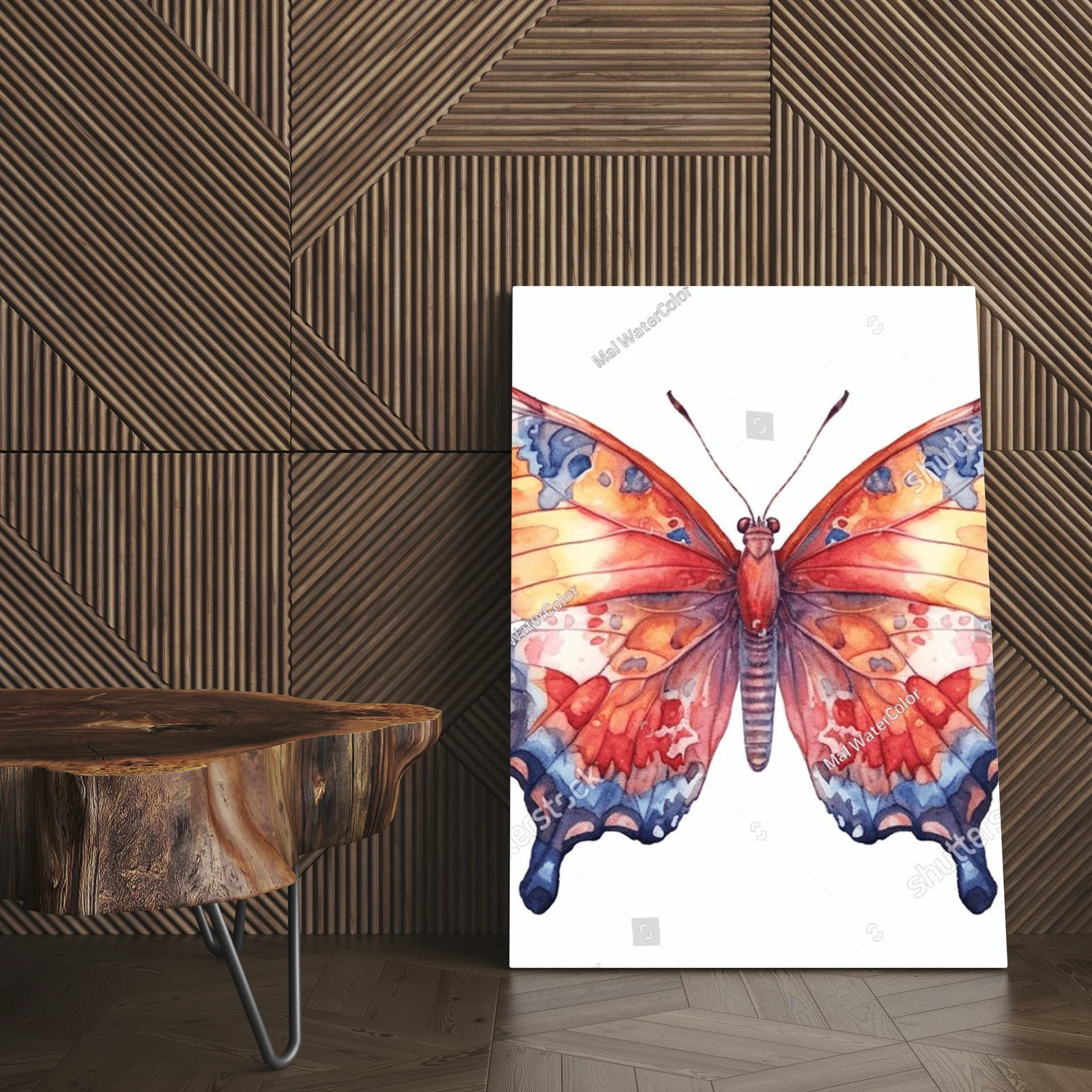 Malowany wodą motyl – letnia harmonia kolorów