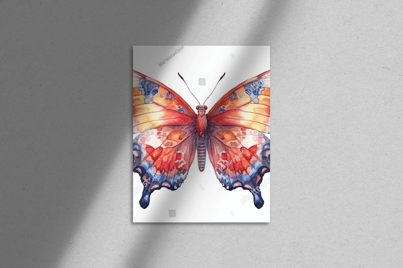 Malowany wodą motyl – letnia harmonia kolorów