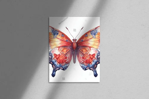 Malowany wodą motyl – letnia harmonia kolorów