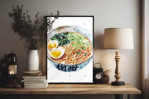 Ramen w akwarelowym stylu – smak Japonii