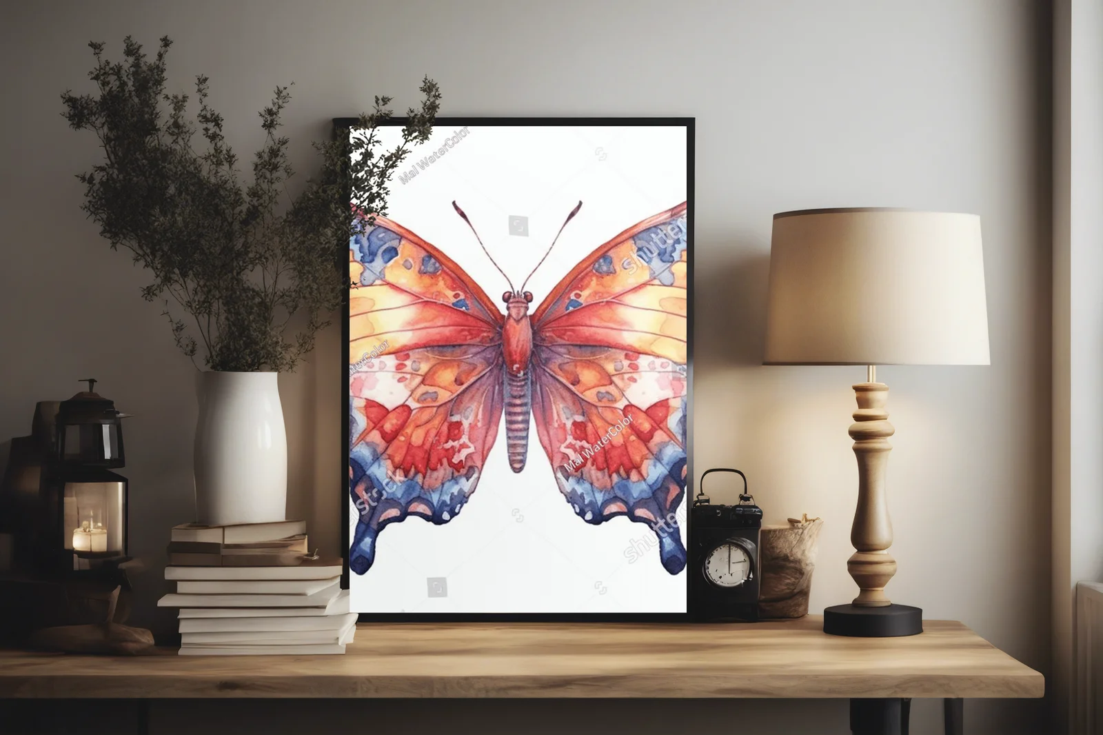 Malowany wodą motyl – letnia harmonia kolorów